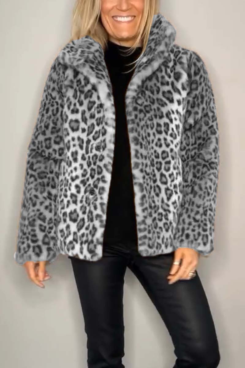 Emma - Classic Leopard Print Winter Coat