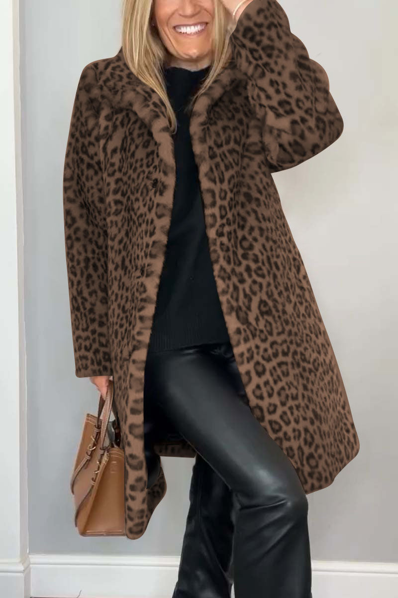 Emma - Classic Leopard Print Winter Coat