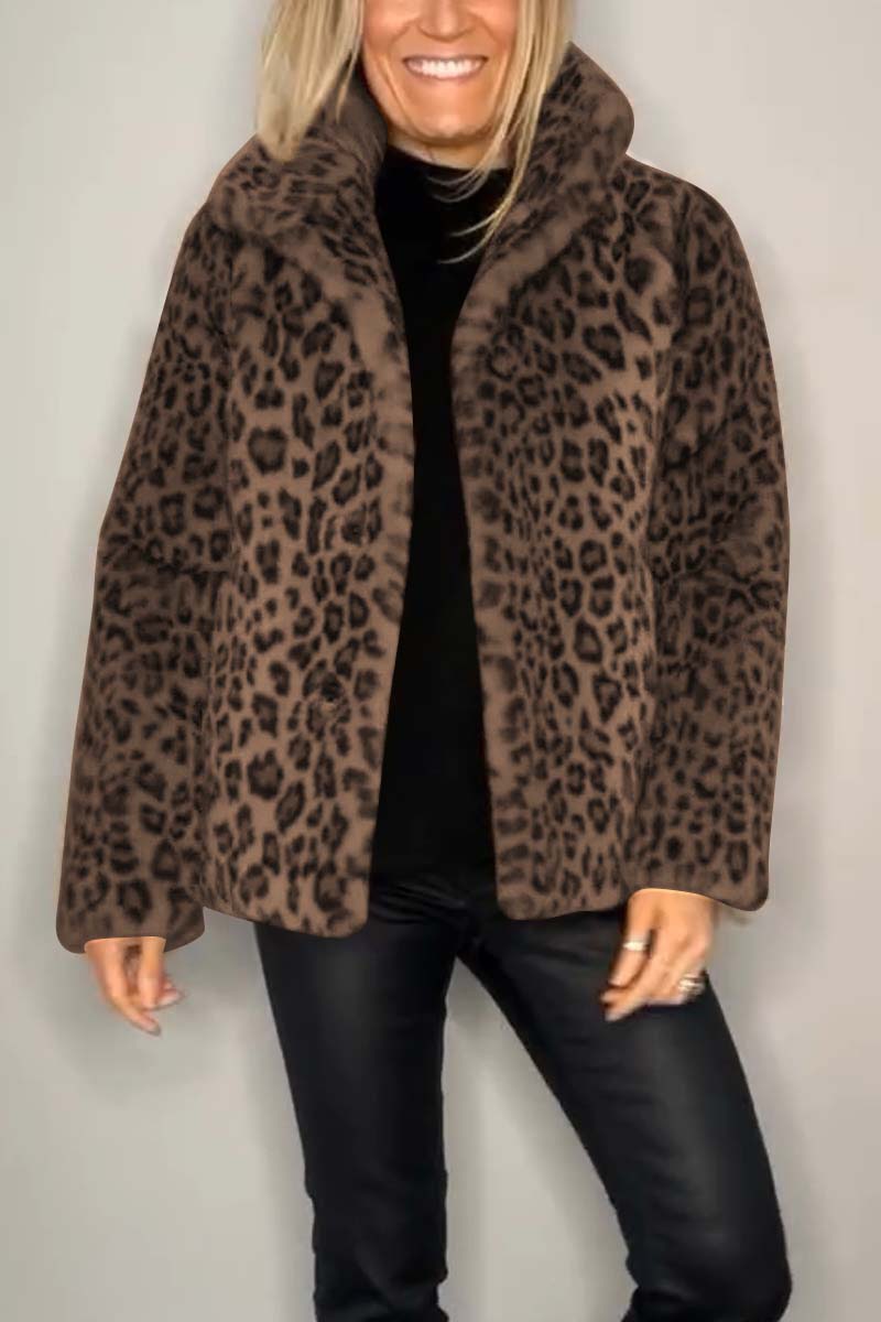 Emma - Classic Leopard Print Winter Coat