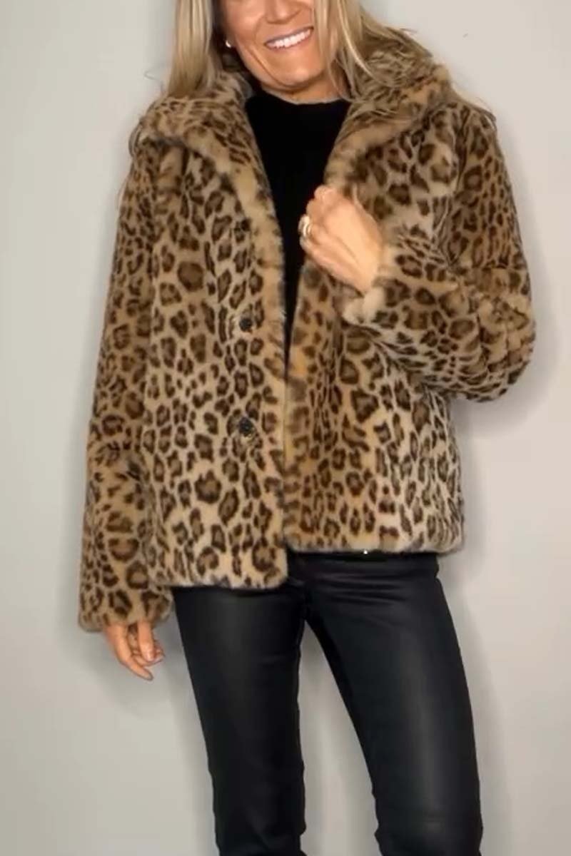 Emma - Classic Leopard Print Winter Coat