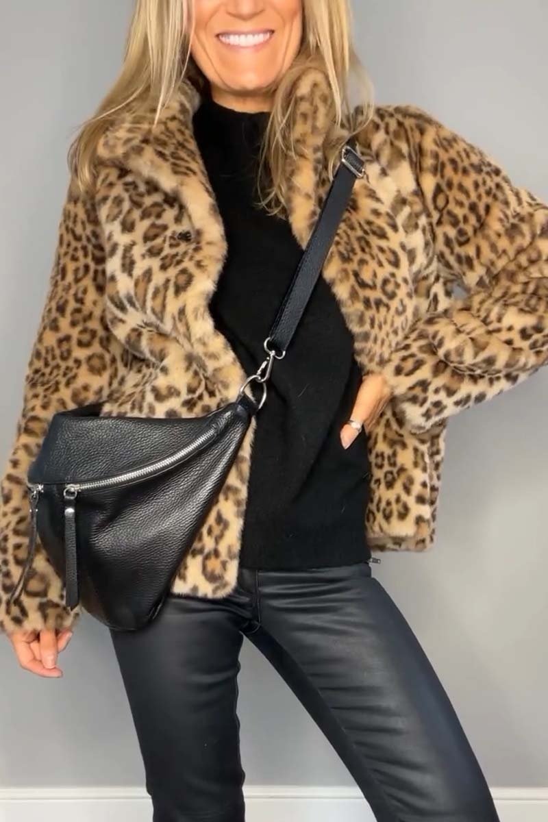 Emma - Classic Leopard Print Winter Coat