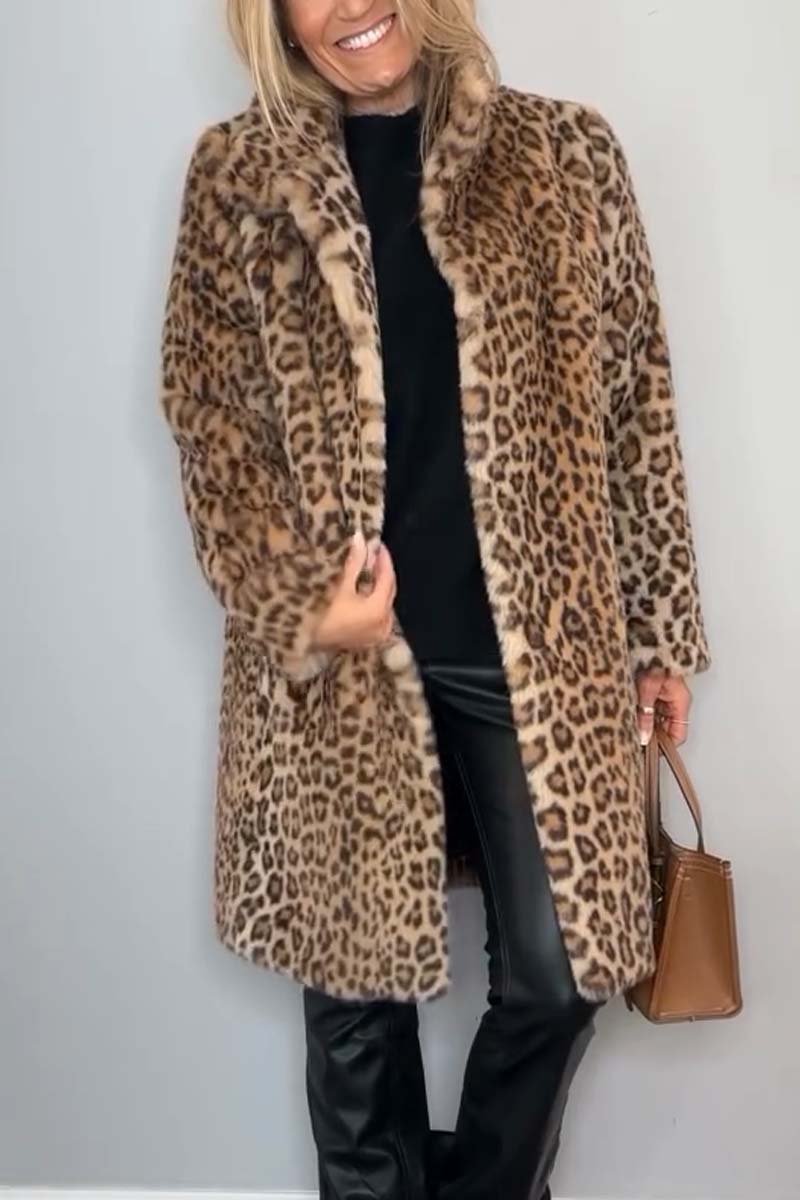 Emma - Classic Leopard Print Winter Coat