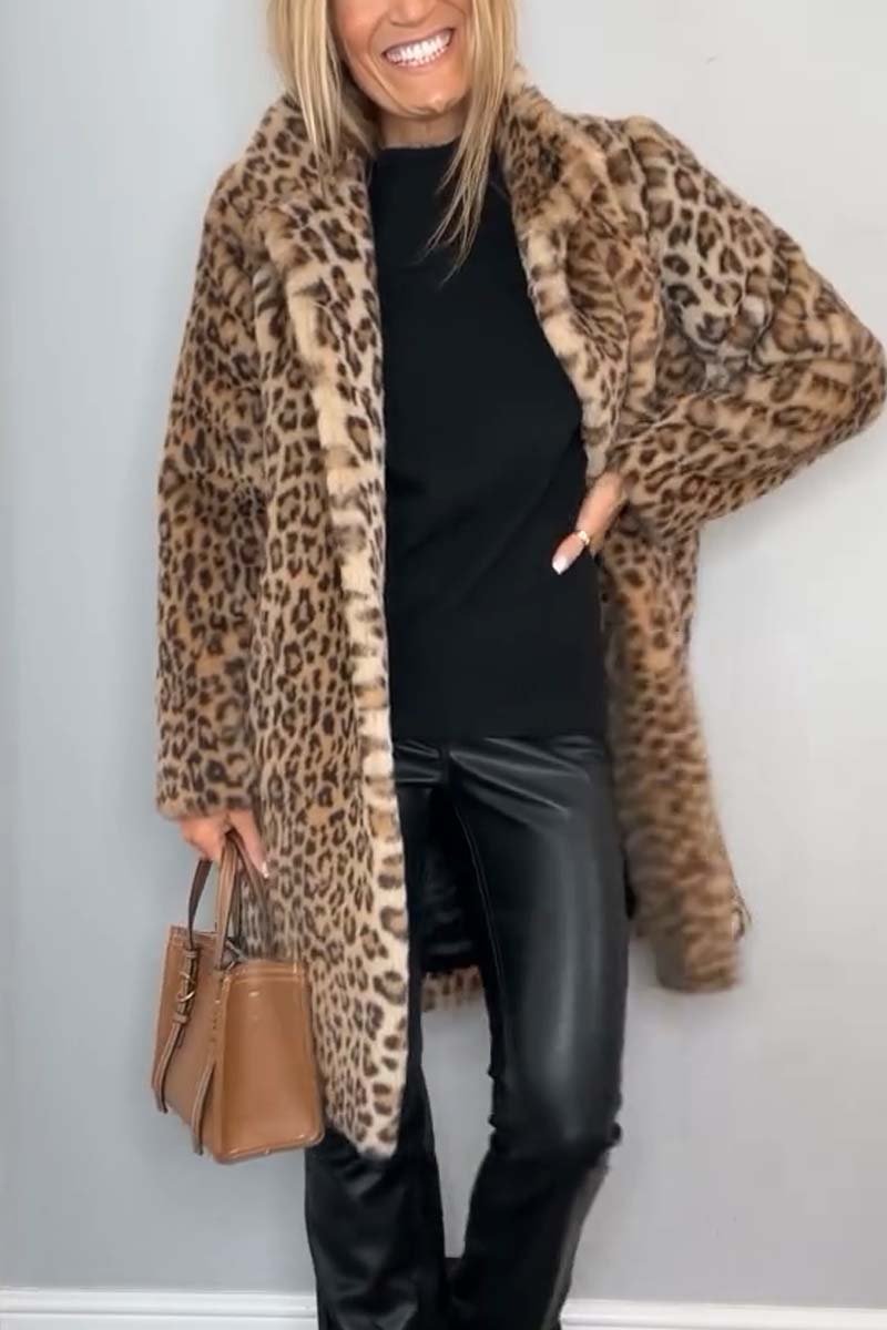 Emma - Classic Leopard Print Winter Coat