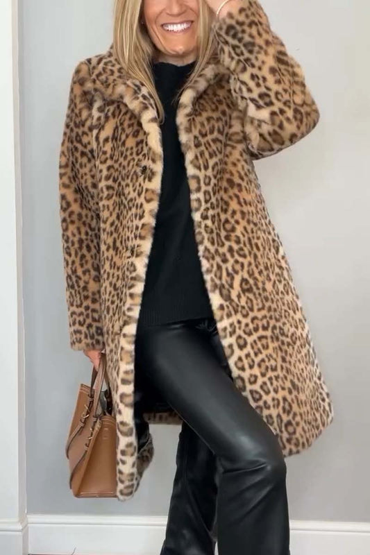 Emma - Classic Leopard Print Winter Coat